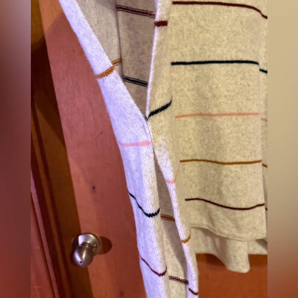 Loft Striped Turtleneck Sweater - Cream and Multicolor - Picture 3 of 8